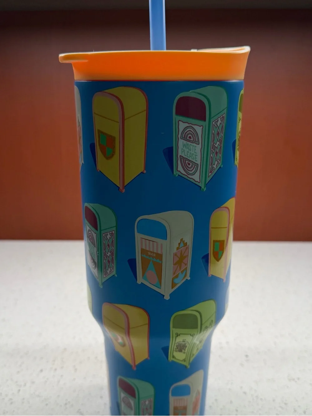 NEW DISNEY PARKS TRASH CANS GIANT 40oz STAINLESS STEEL TUMBLER